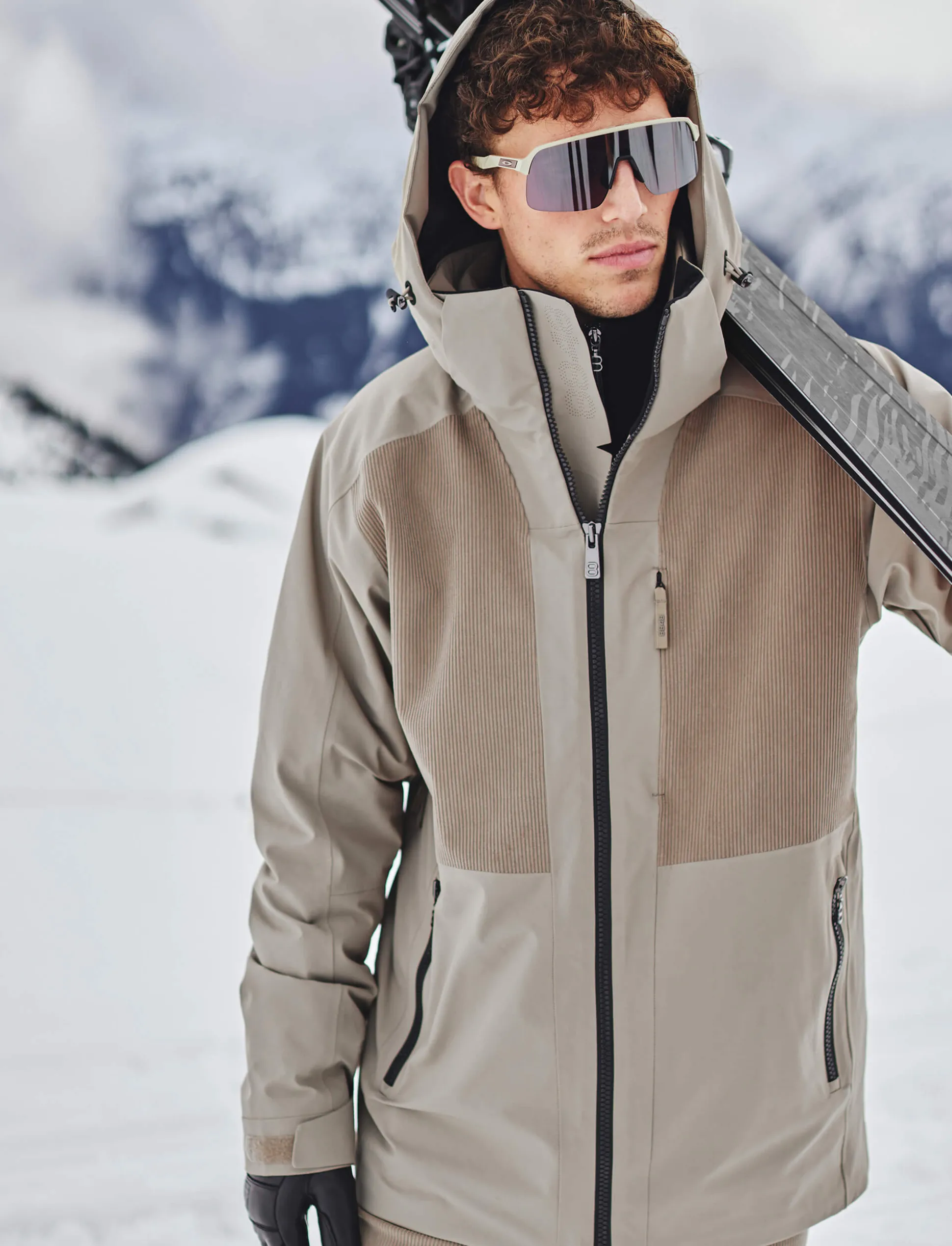 Andrew Cord Ski Jacket - Beige