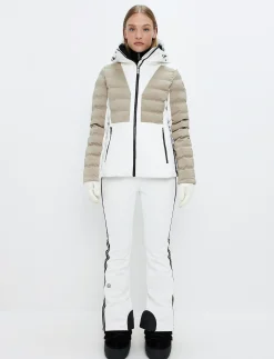 Audrey W Ski Jacket - Blanc/Lt Beige