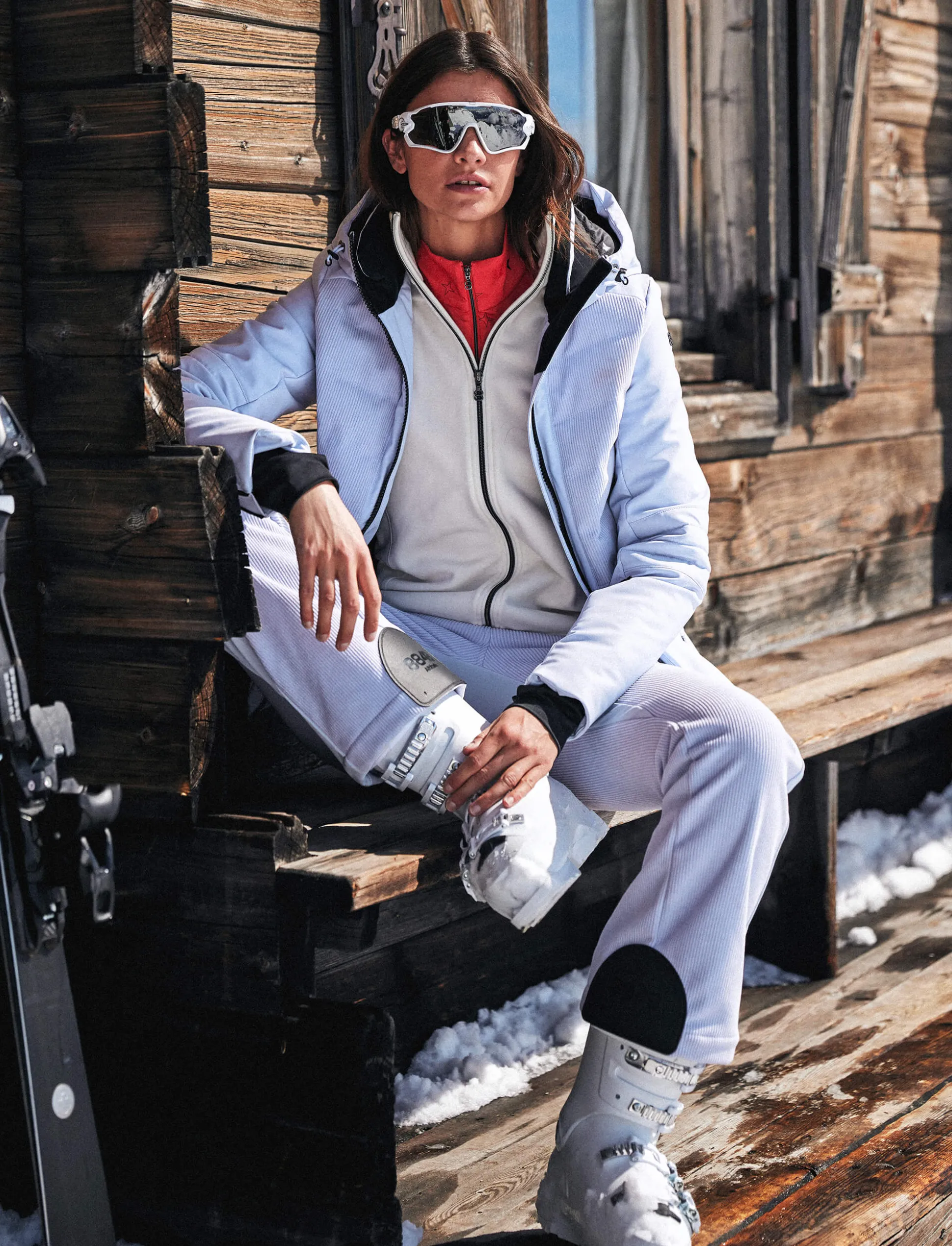 Clarice W Cord Ski Jacket - Icelandic Blue