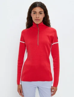 Ember W Merino Sweat - Poinsetta Red