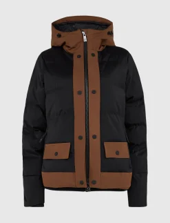 Harlow W Ski Jacket - Black/Cashmere Brown