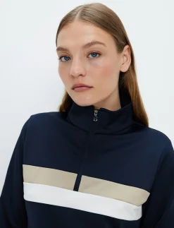 Lexie W Sweat - Navy/Lt Beige