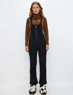 Maya W Bib Pant - Black/Cashmere Brown