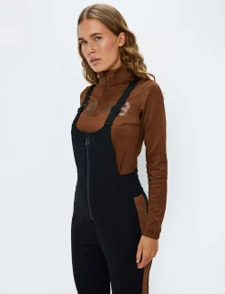 Maya W Bib Pant - Black/Cashmere Brown