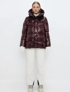 Sarah W Ski Down Jacket - Dk Burgundy
