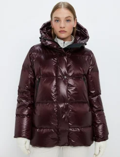 Sarah W Ski Down Jacket - Dk Burgundy